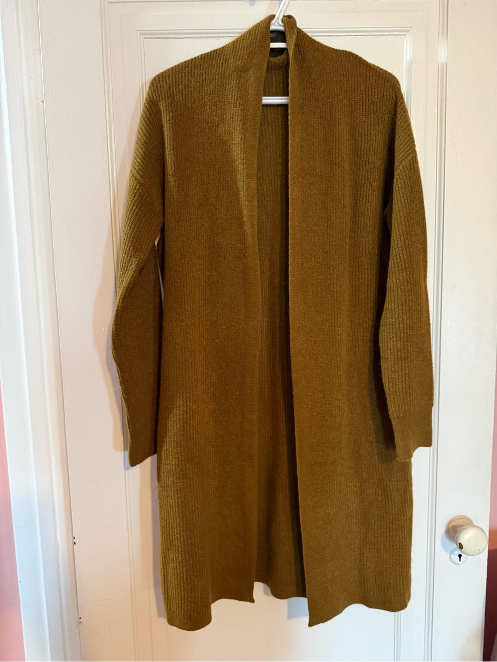RW&CO. Open-Front Long Cardigan in Dark Mustard